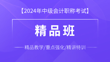 2024年中级会计师三科精品班